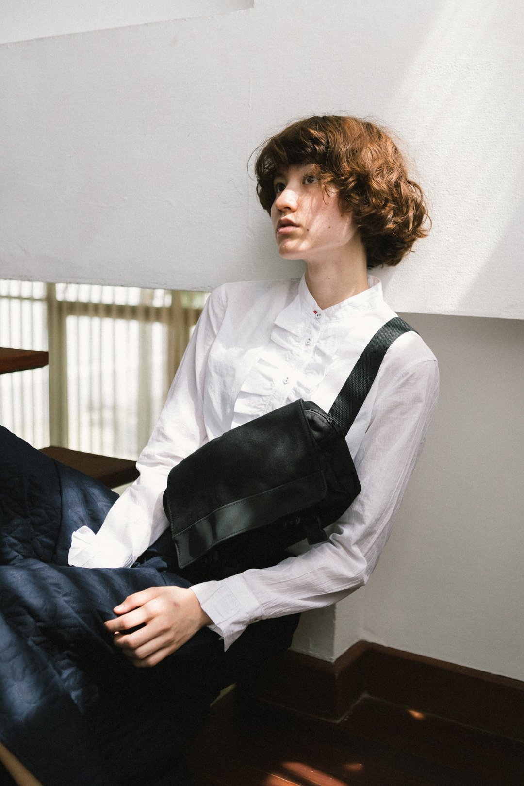 All Black Keeply Belt - 侧背包/斜挎包 - 棉．麻 黑色
