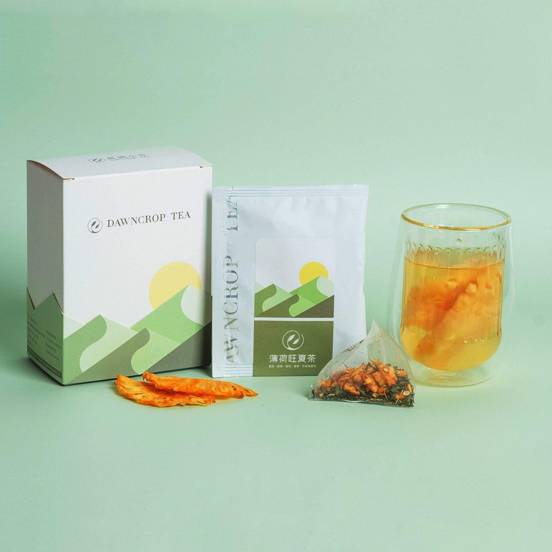 薄荷旺夏茶－7入组  I原片凤梨/薄荷/苹果/万寿菊 - 茶 - 纸 白色