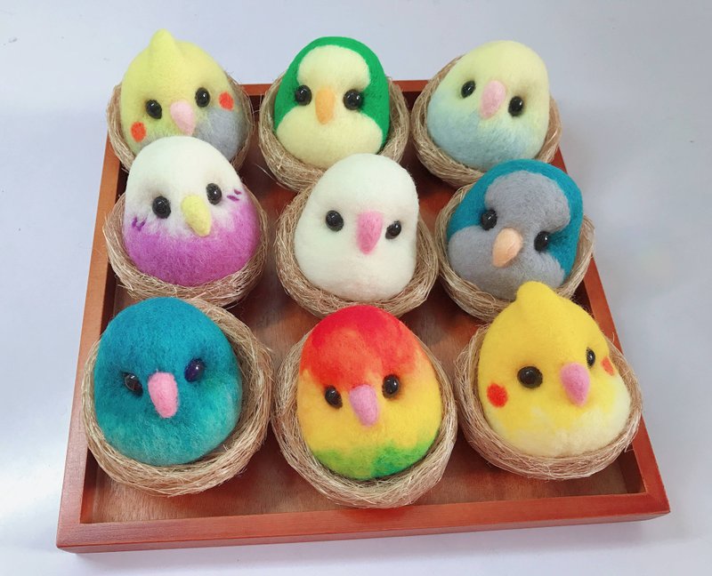 鸟宝巢 鹦鹉 宠物鸟 外拍公仔 桌摆公仔 具扩香用途 可定制 台湾 - 玩偶/公仔 - 羊毛 多色