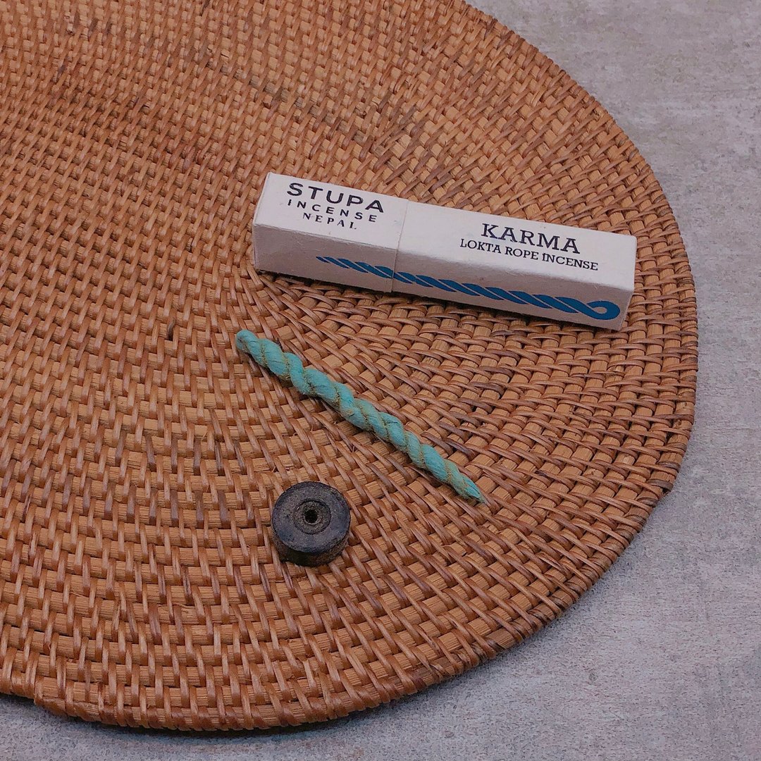天然草本香氛 尼泊尔Stupa 手工绳香 - Karma - 香薰/精油/线香 - 浓缩/萃取物 蓝色
