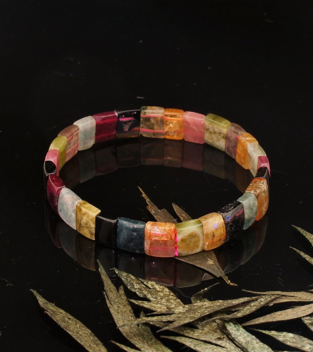 碧玺水晶手镯 9 x 3.5mm ( Tourmaline Crystal Bangle ) - 手链/手环 - 水晶 