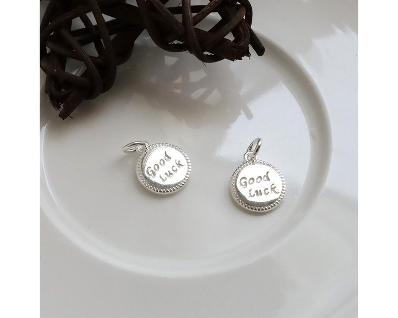 I 幸运 I 925纯银坠子 可刻字 可加装在手链 - 项链 - 纯银 银色