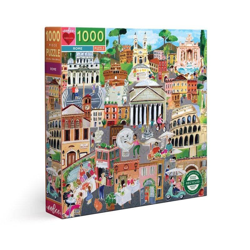 eeBoo 1000片拼图 - 罗马 Rome 1000 Piece Puzzle - 拼图 - 纸 咖啡色