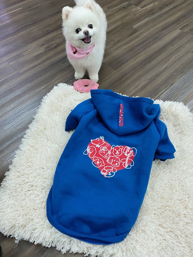 毛孩家族 Fukids Family 萌犬必备 保暖冬装帽T 柔软亲肤内铺厚棉 - 衣/帽 - 棉．麻 多色