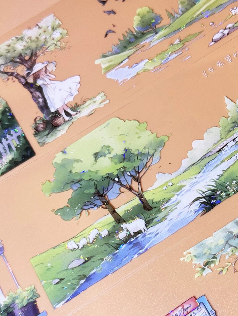 在希望的田野 PET 纸胶带 贝壳光 - 纸胶带 - 其他材质 多色