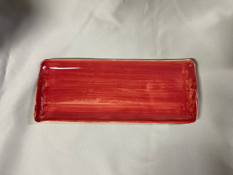 红色长盘 (29cm) - 盘子/餐盘/盘架 - 陶 红色