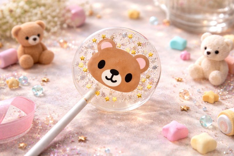 创意棒棒糖－小熊守护星 - 零食/点心 - 新鲜食材 咖啡色