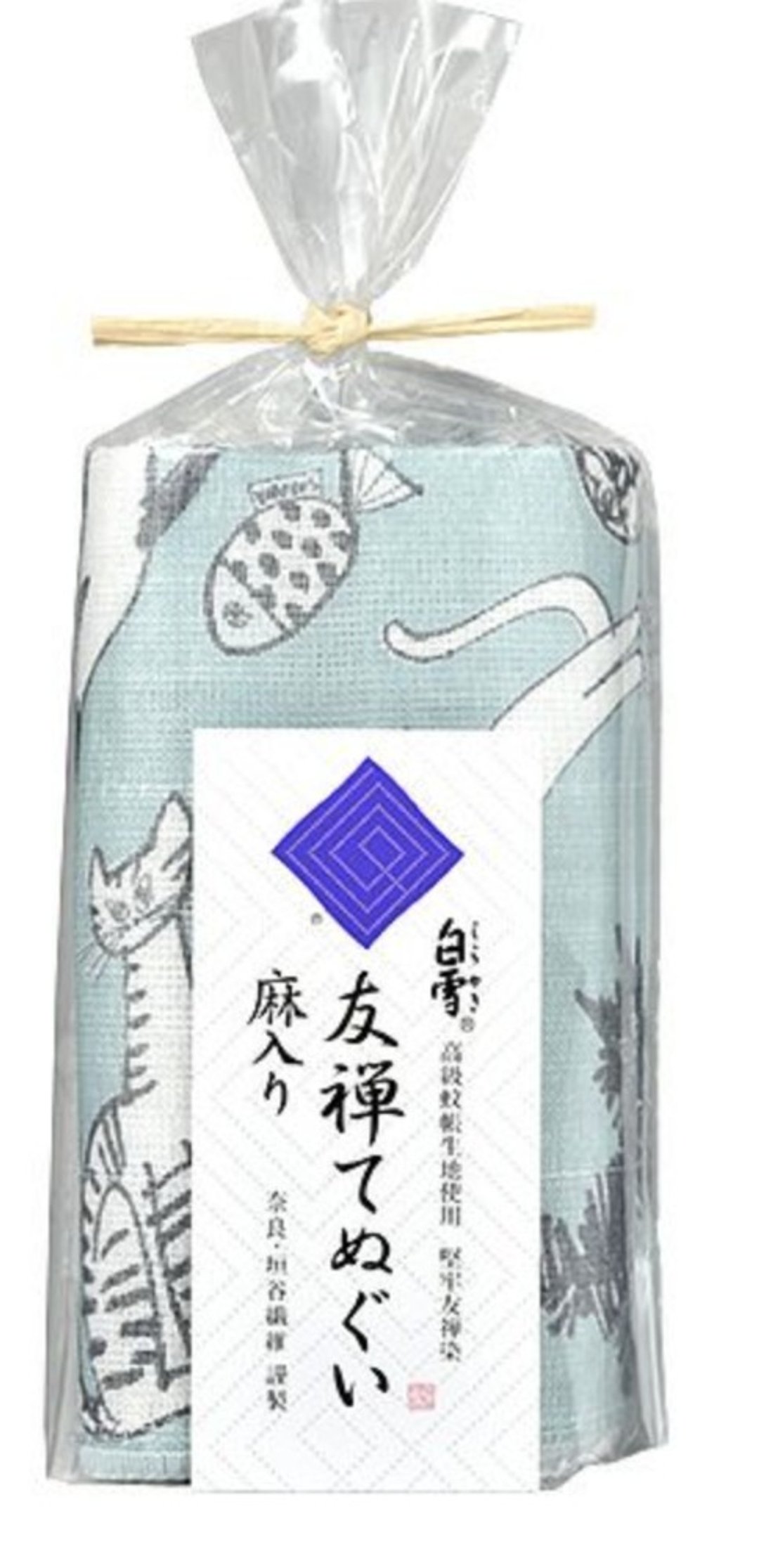 京友禅染汗巾 / meow meow meow 蓝色 - 毛巾浴巾 - 棉．麻 蓝色