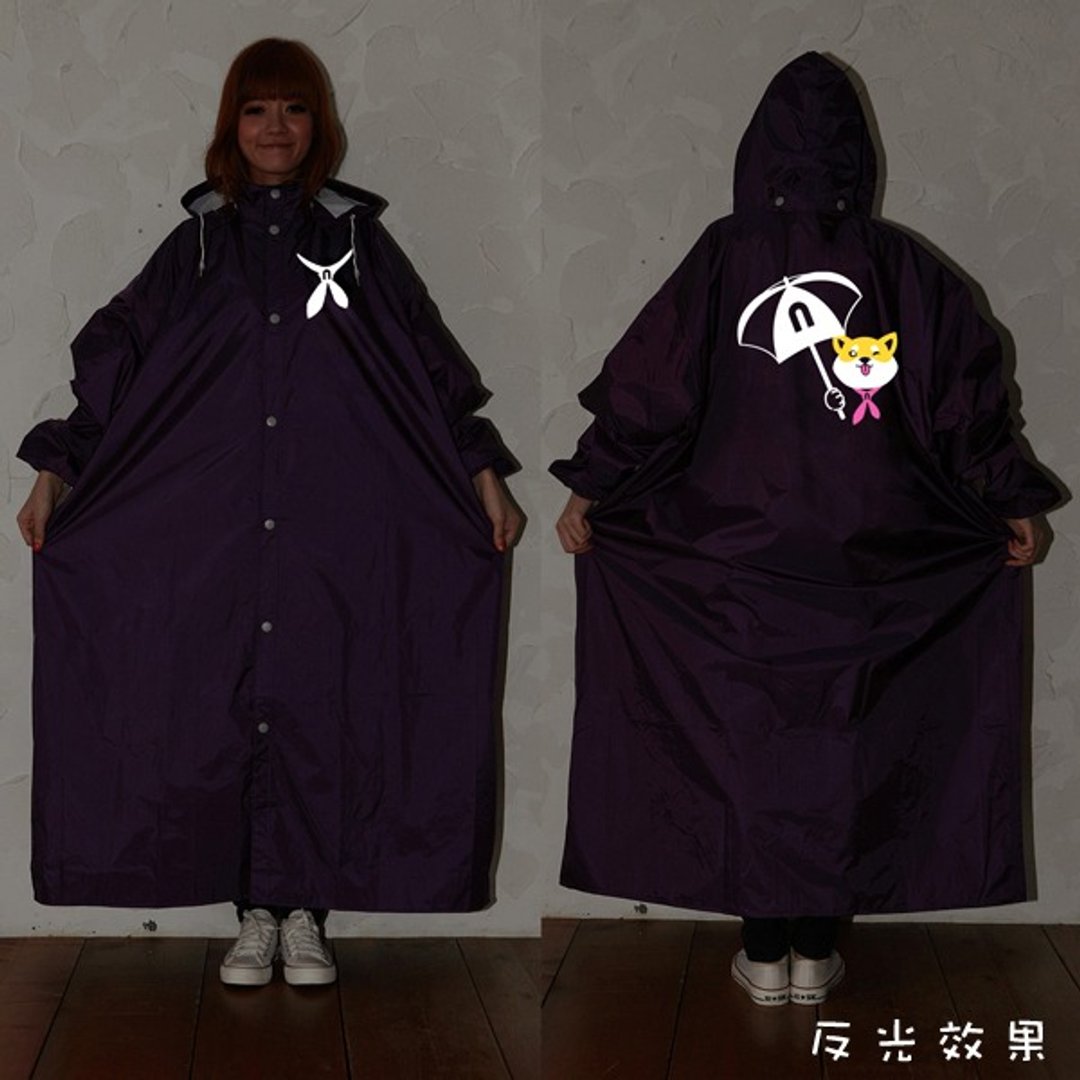 成人反光雨衣 男女防水风雨衣 柴犬 Shiba 台湾制MIT 毕业礼物 - 雨伞/雨衣 - 防水材质 多色