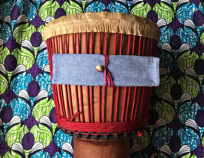 微茫布创 浅蓝牛仔布卷式餐具的家 - 筷子/筷架 - 棉．麻 蓝色