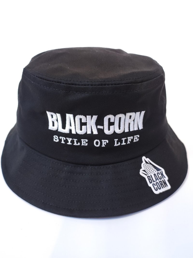 Cotton Bucket Hat 渔夫帽(GP230519NO3BK) - 帽子 - 棉．麻 
