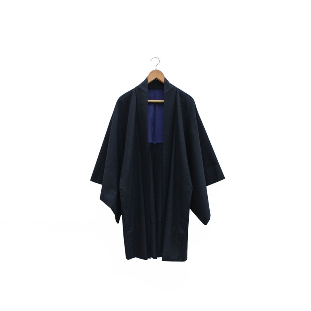 │Slowly│日本古董-轻和服长板外套J6│古着.vintage.复古.文艺. - 女装休闲/机能外套 - 其他材质 黑色