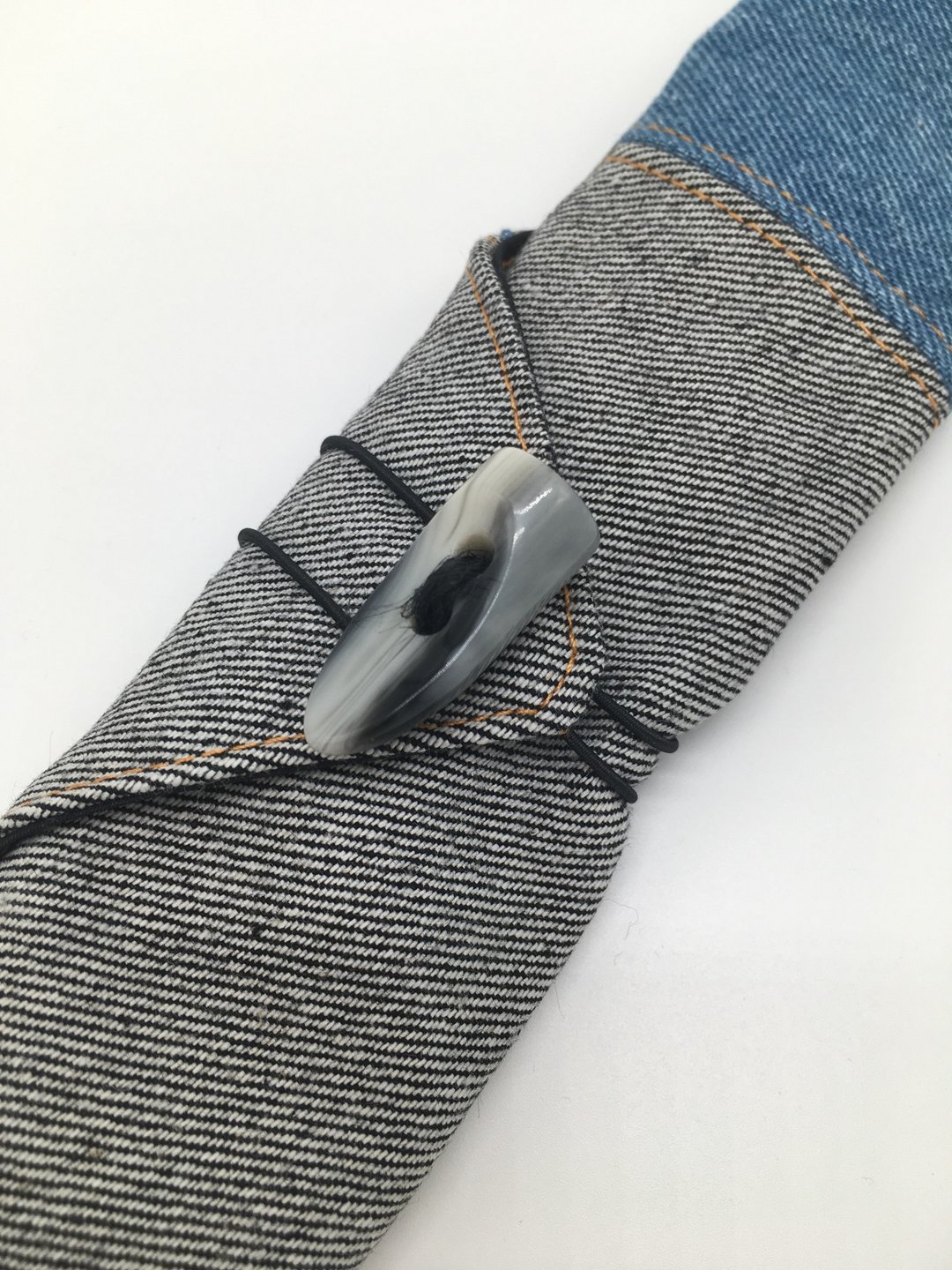 Denim Patchwork Straw Case Cutlery Case 牛仔布 饮管套 餐具套 - 环保吸管 - 棉 蓝色