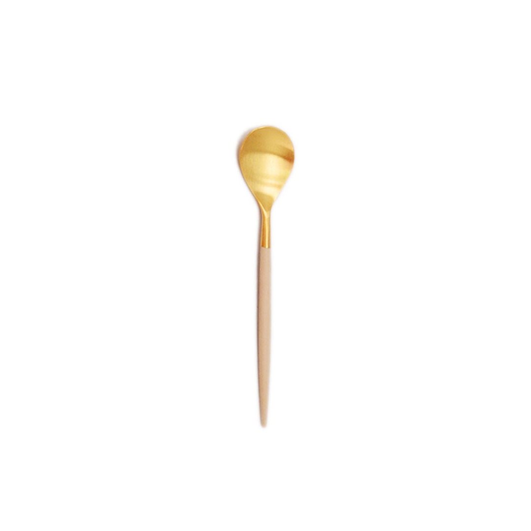 葡萄牙 Cutipol  MIO  奶茶金雾面不锈钢 咖啡匙 - 餐刀/叉/匙组合 - 不锈钢 卡其色