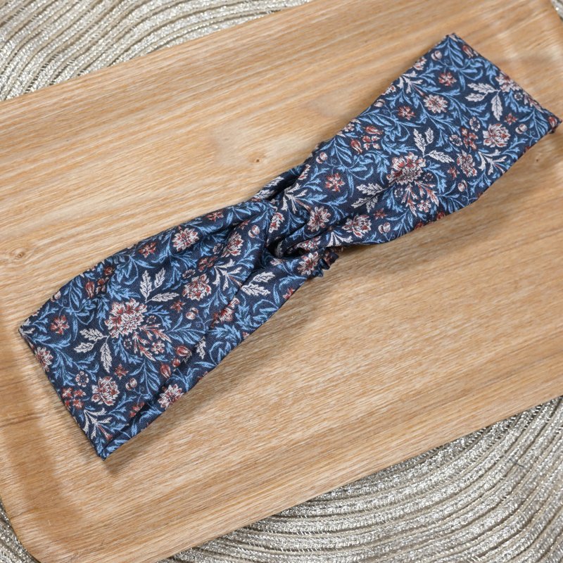 蓝色 维多利亚风 发带 - 发带/发箍 - 棉．麻 