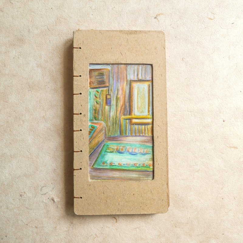 手工书/手工绘画笔记本/手工装订/日记本 - 笔记本/手帐 - 纸 卡其色