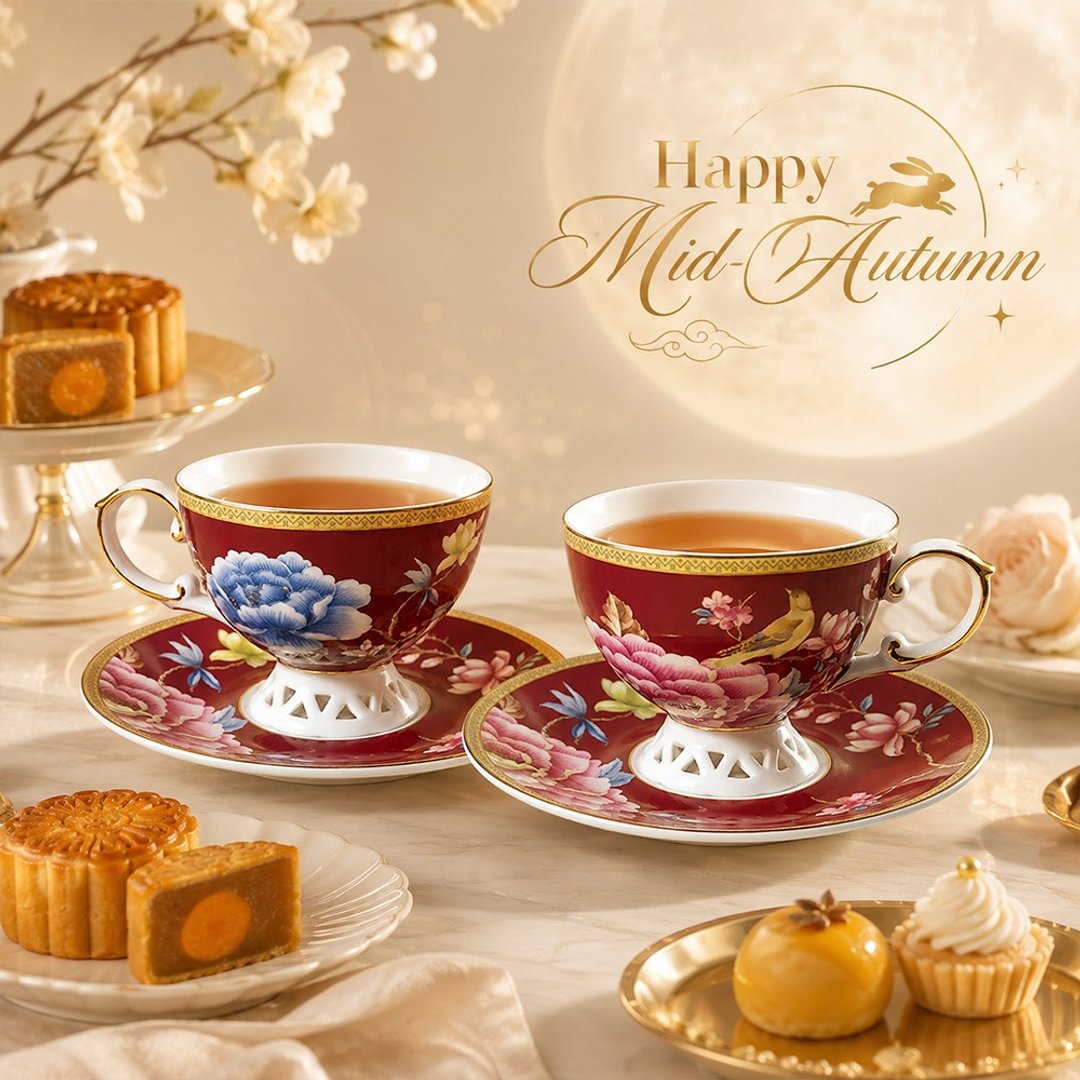 佳节礼赠优选【A&L】花样春晓 骨瓷咖啡_午茶对杯礼盒组_多色 - 咖啡杯/马克杯 - 瓷 多色