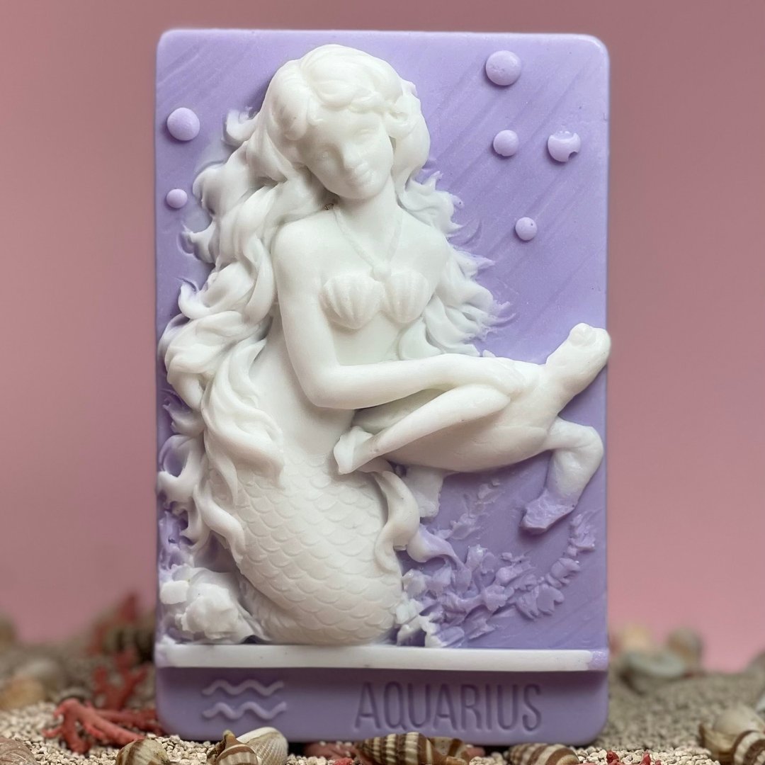 美人鱼/香氛皂 12星座/水瓶座 手工皂 - 肥皂/手工皂 - 其他材质 白色
