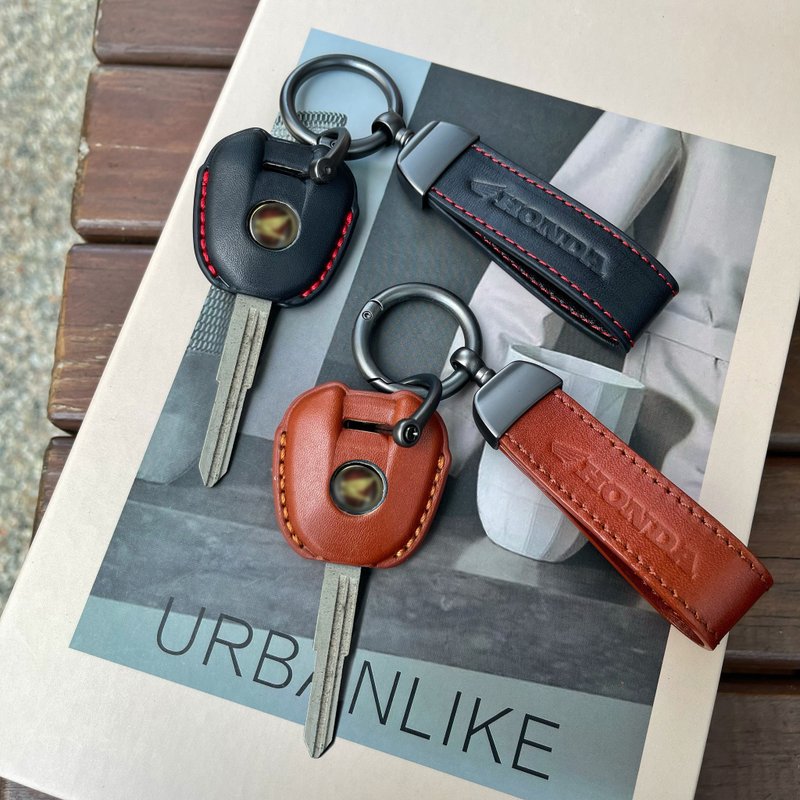 【现货版】本田 HONDA CB350 CB750 CB1100 Rebel500 钥匙包 皮套 - 钥匙链/钥匙包 - 真皮 黑色