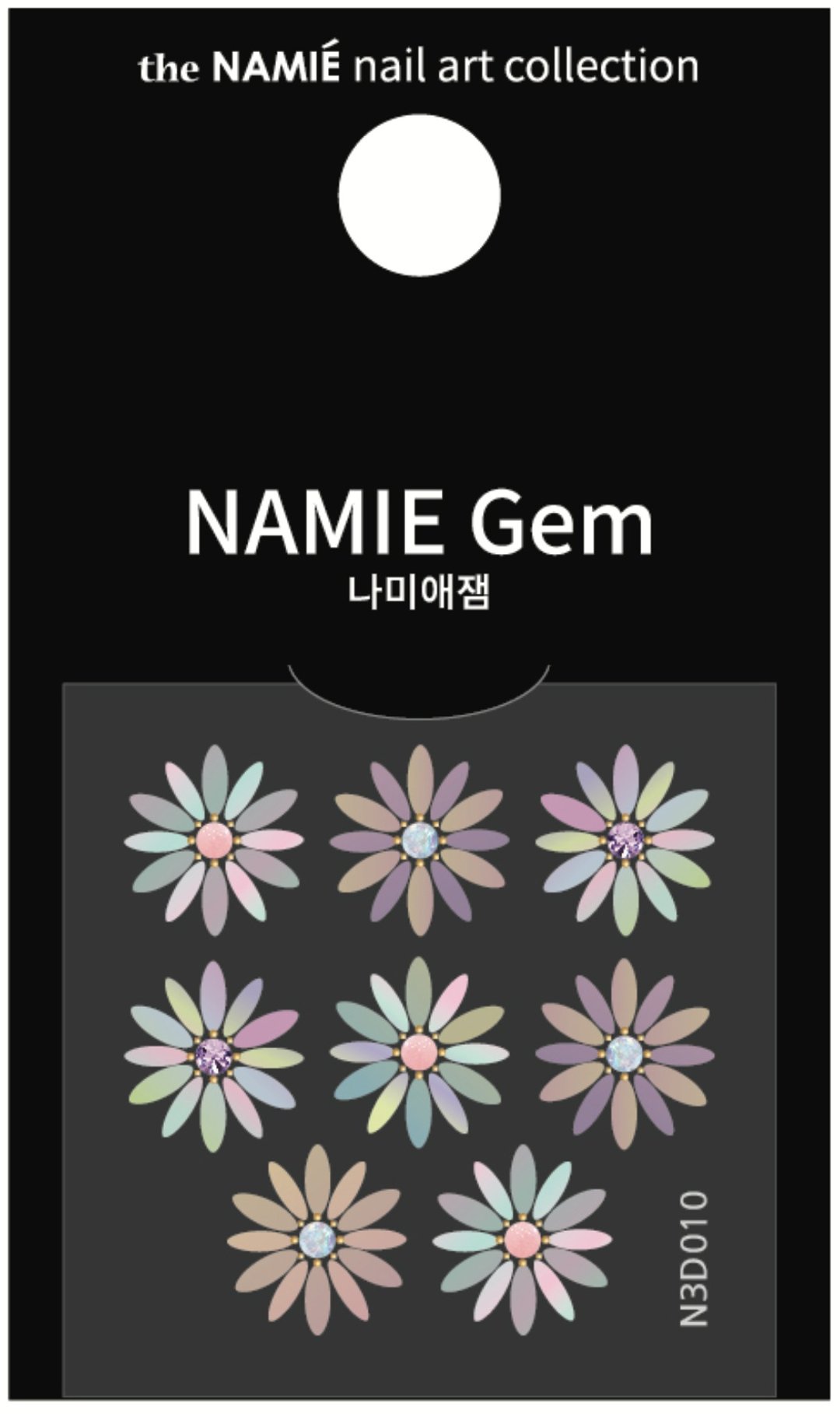 【专业用】NAMIE Gem 3D美甲装饰艺术贴纸 010-018 - 指甲油/指甲贴 - 纸 金色