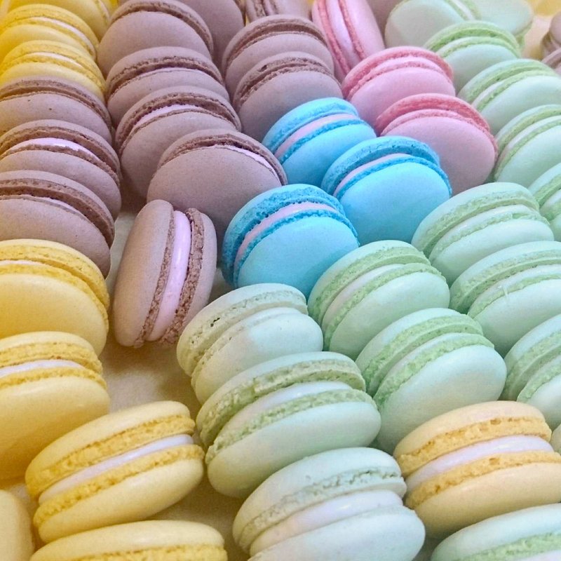 Wedding婚礼小物-棉花糖马卡龙-3支/组 - 蛋糕/甜点 - 新鲜食材 粉红色