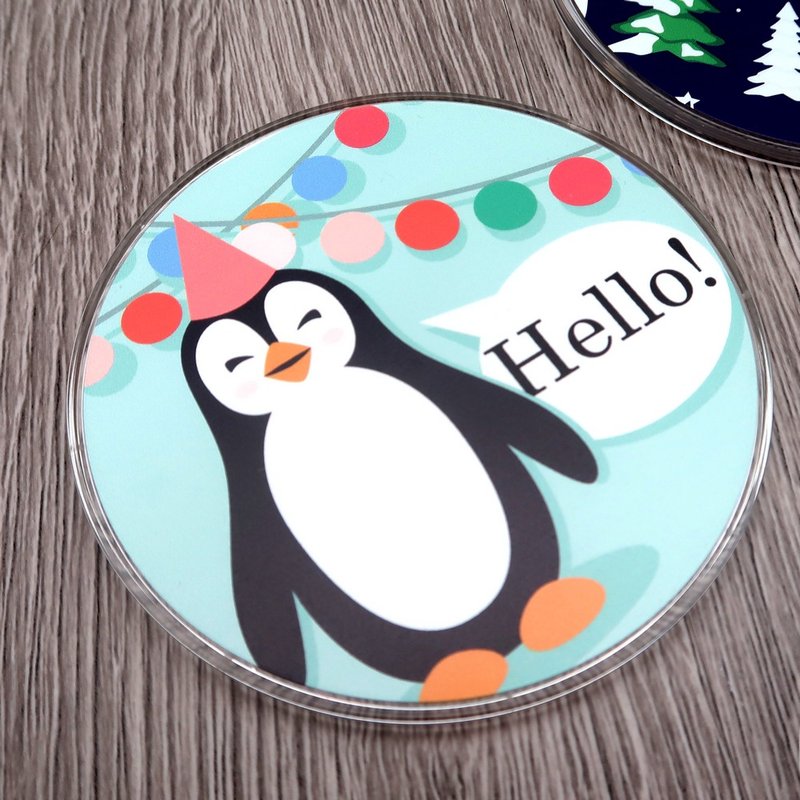 【圣诞节快速出货】庆祝系列/防水压克力杯垫5入一组 - 其他 - 压克力 