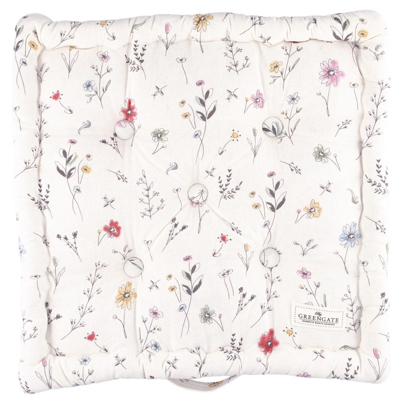 【新品】丹麦Greengate Venissa white 方形椅垫 50x50cm - 枕头/抱枕 - 棉．麻 多色