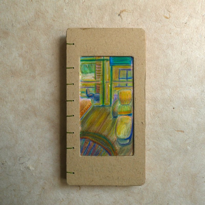 手工书/手工绘画笔记本/手工装订/日记本 - 笔记本/手帐 - 纸 卡其色