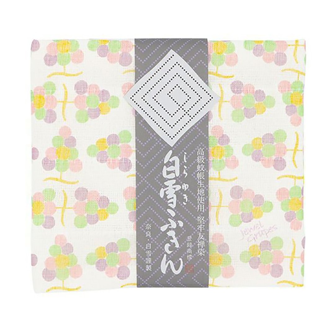 京友禅染万用巾 / 葡萄 - 餐垫/桌巾 - 棉 白色