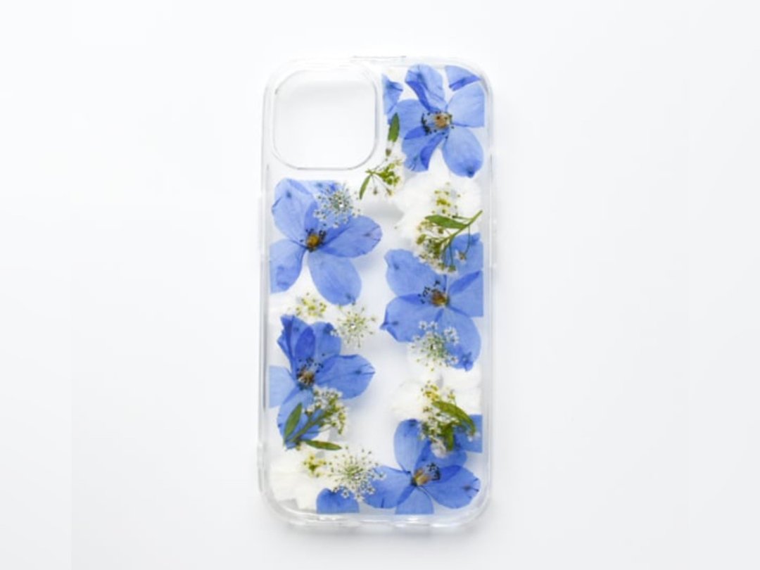 飞燕草　翠雀　押花iPhone手机壳 - 手机壳/手机套 - 其他材质 蓝色