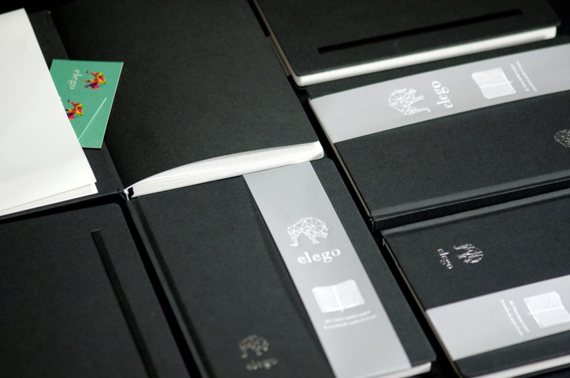 elego石系A5环保石头纸笔记本 - 大方黑 - 笔记本/手帐 - 纸 