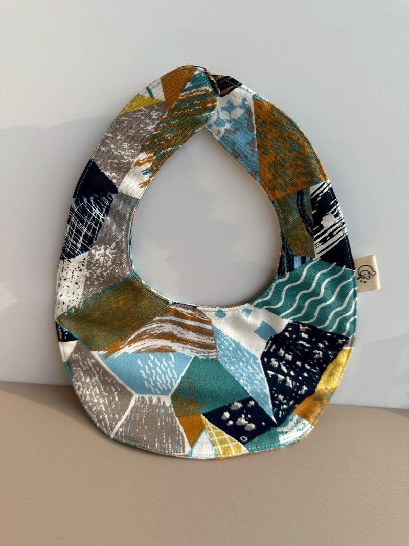 Formosa 系列 X 岛屿轮廓 山、海与稻田的日常诗篇 - 围嘴/口水巾 - 棉．麻 绿色