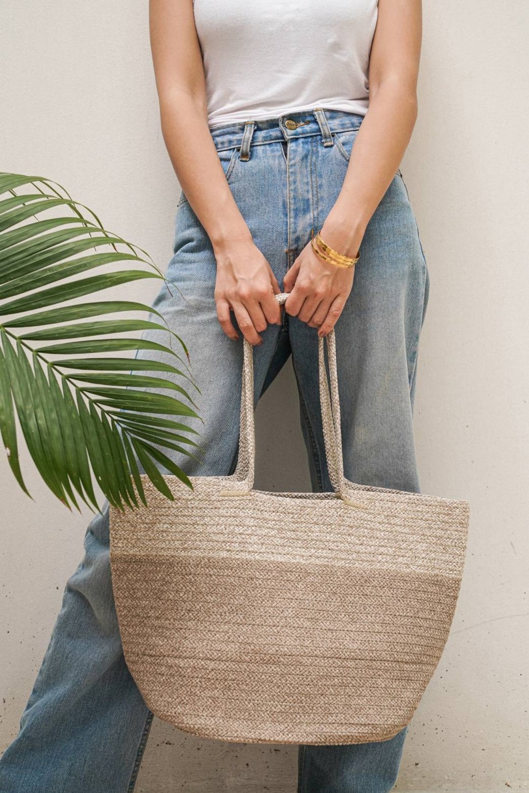MILLIE SAND | 托特包 M - 其他 - 塑料 卡其色
