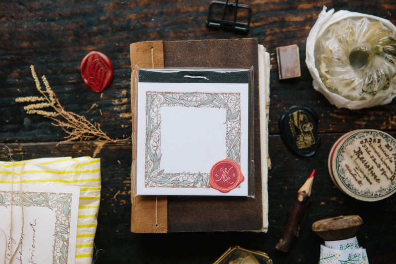 铃兰方框 活版便笺本 - 便条纸/标签贴 - 纸 白色