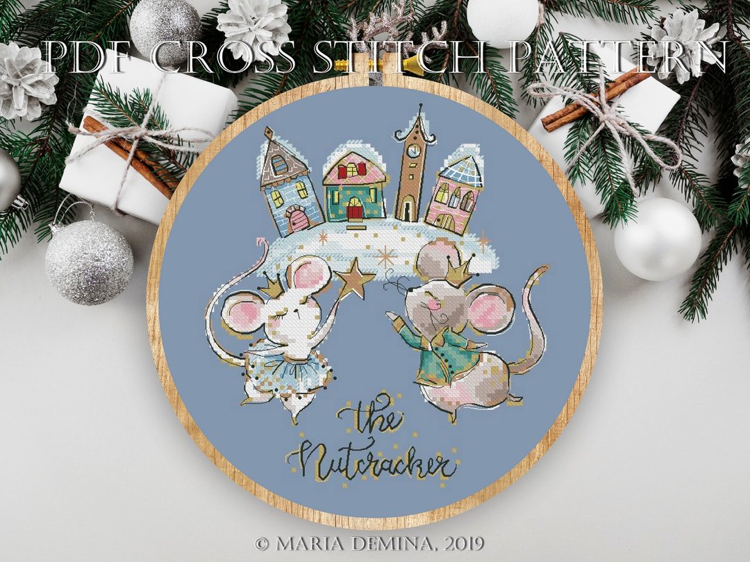 Mouse King And Queen PDF cross stitch pattern  PDF cross stitch pattern - 手工艺教程/工具书 - 其他材质 