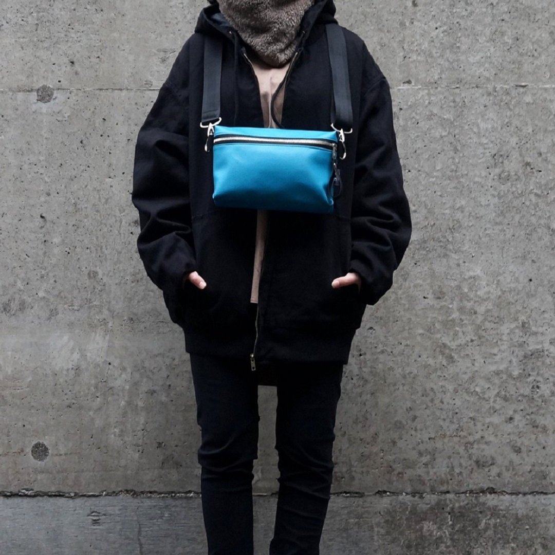 Crossbody bag Peacock blue - 侧背包/斜挎包 - 人造皮革 蓝色