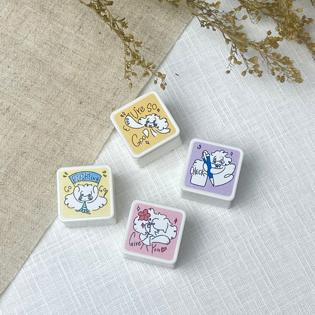 生活実用光敏四联小方章 - 加油 - 印章/印台 - 塑料 多色