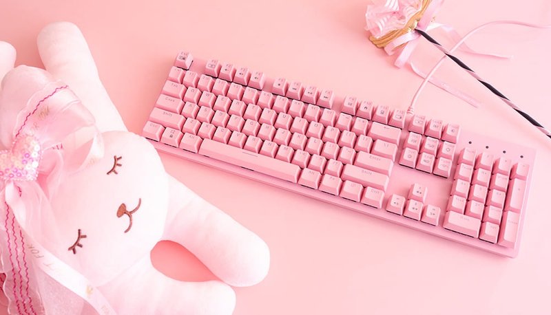 irocks K75M PBT 粉色上盖 单色背光 机械式键盘 注音版 - 电脑配件 - 其他材质 