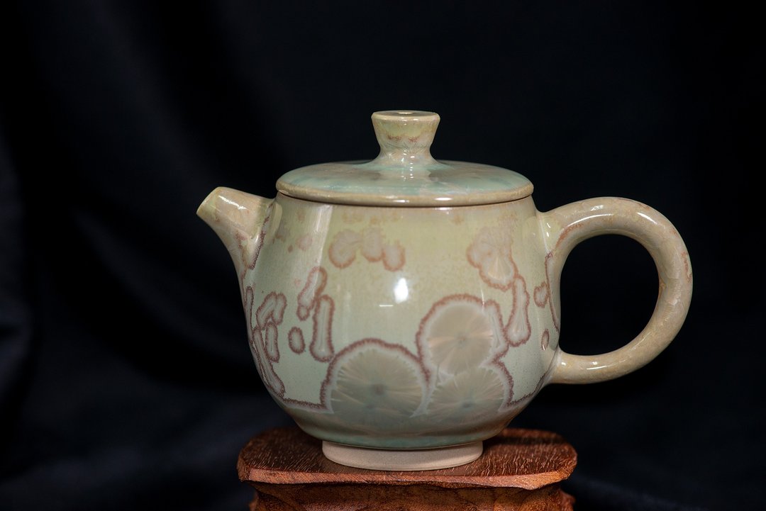 手拉坯结晶釉茶壶 - 茶具/茶杯 - 陶 