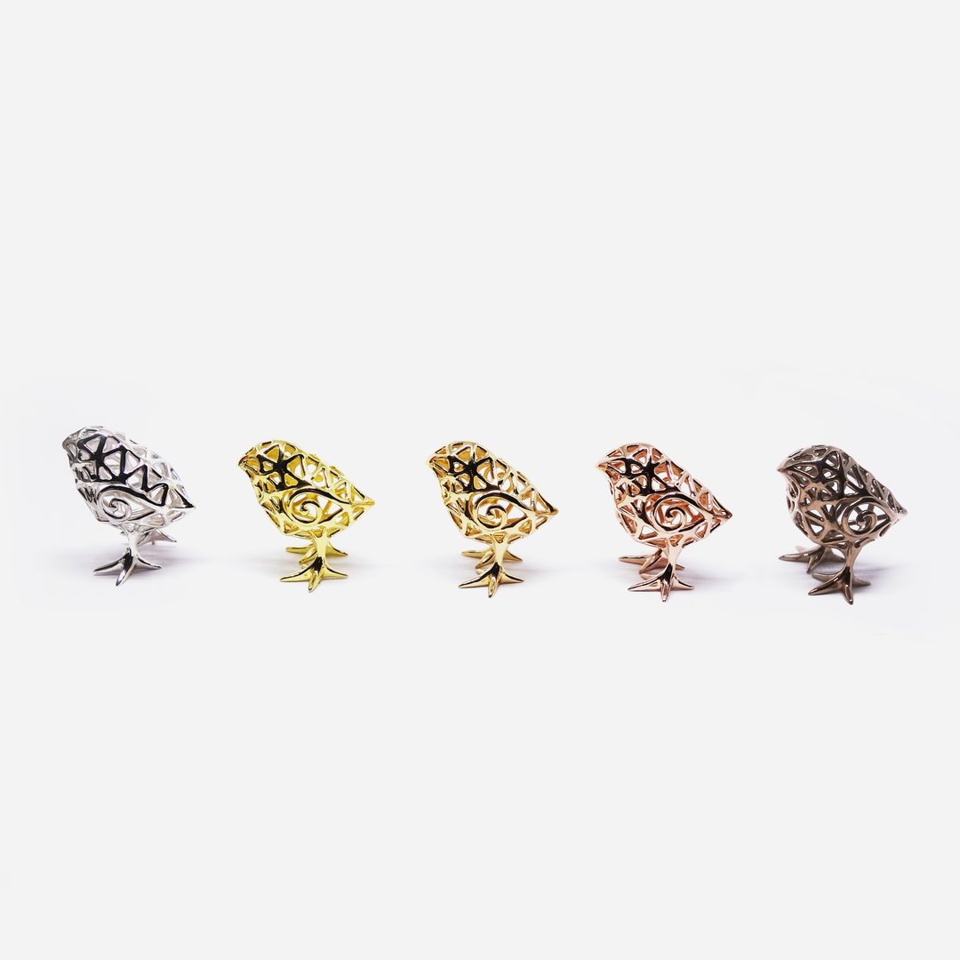 Cororful chick ornament【Pio by Parakee】小雞家飾 - 摆饰 - 其他金属 金色