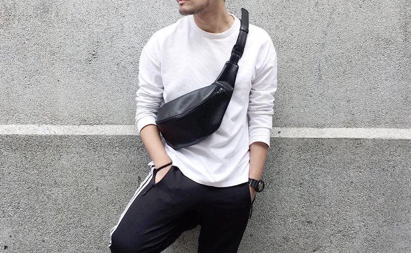 color_D 浪客腰包  肩背 时尚 定制 礼物 腰包 皮 - 侧背包/斜挎包 - 其他材质 黑色