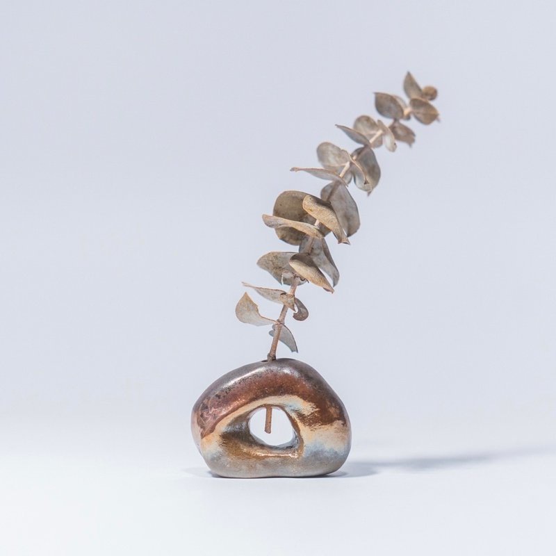 No.85 插花小物| 线香座| 云泥 | 陶瓷 - 香薰/精油/线香 - 陶 咖啡色