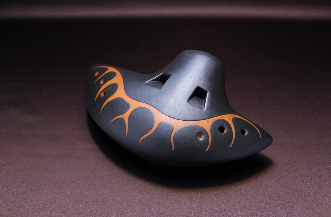 Low Double Polyphonic Ocarina - 吉他/乐器 - 陶 咖啡色