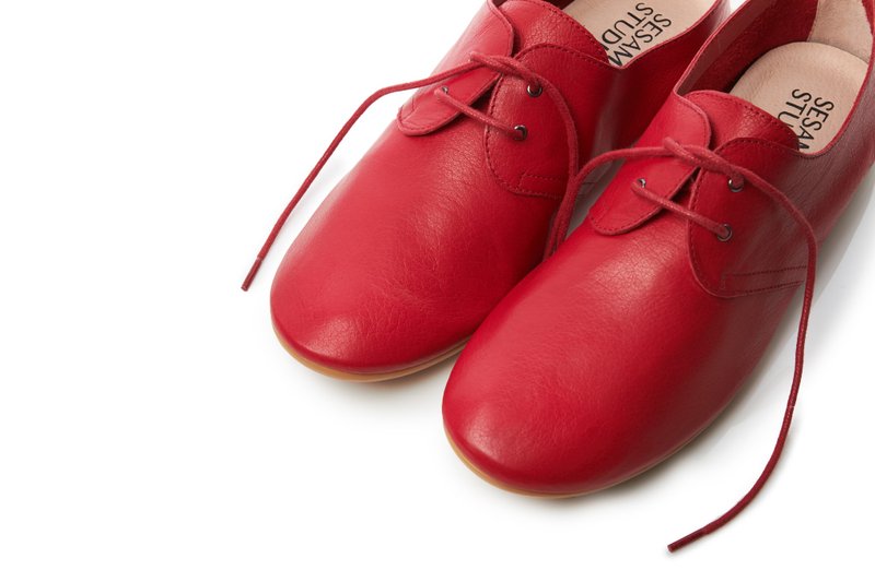 We love Derby-最爱德比鞋 真皮休闲女鞋-辣椒红 - 其他女款皮鞋 - 真皮 红色