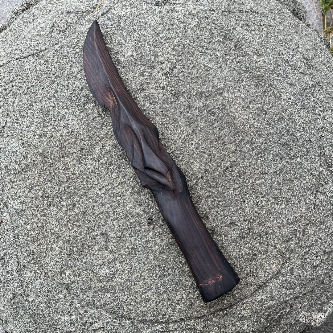 我贩剑　魔匕首　ナナヤ　手工艺术木剑木刀　魔剑纸镇　妖刀 - 摆饰 - 木头 黑色