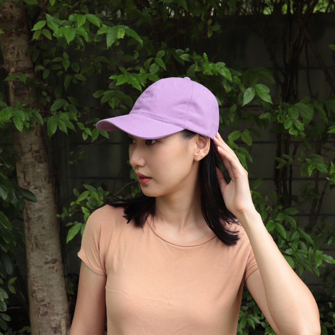 Customized Embroidered Soft Cap (Purple) - 帽子 - 棉．麻 紫色