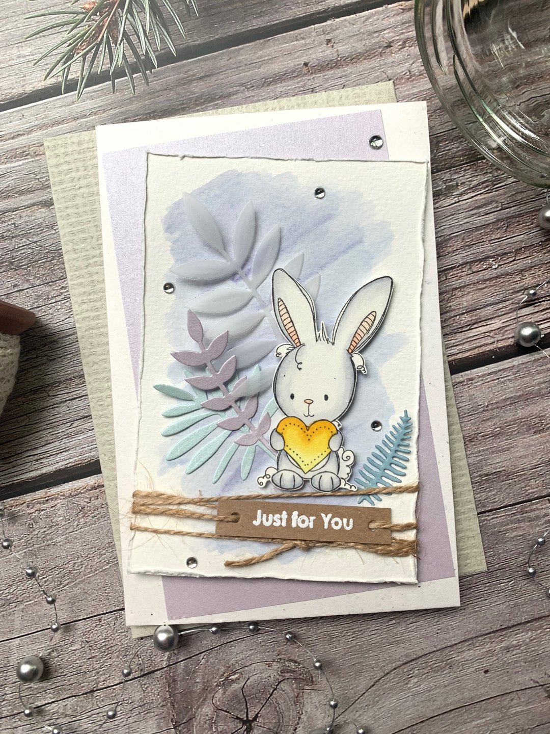 手工卡片、祝福卡片、心意卡片、情人节卡片_Just for you - 卡片/明信片 - 纸 白色