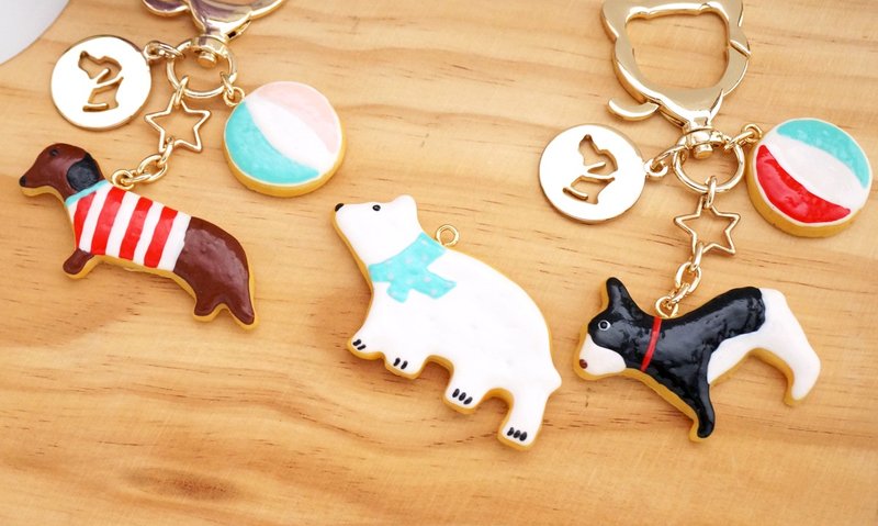 欢乐马戏团-仿真糖霜饼干挂饰 / 钥匙圈 - 钥匙链/钥匙包 - 粘土 