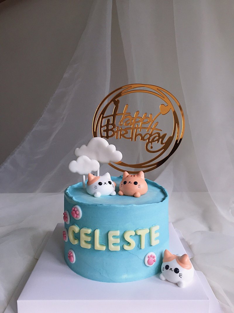 【MSM】狗狗猫咪蛋糕 生日蛋糕 - 蛋糕/甜点 - 新鲜食材 蓝色