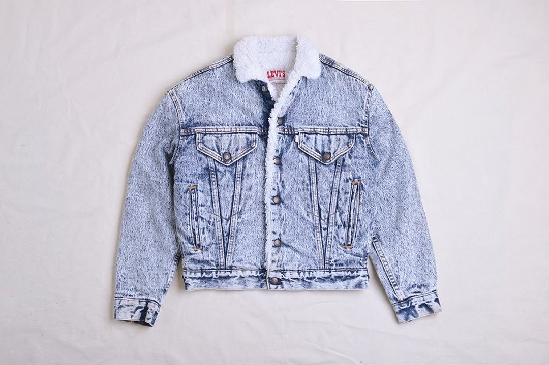 Vintage Levi's 珍珠毛丹宁外套 黑色 - 女装休闲/机能外套 - 棉 黑色